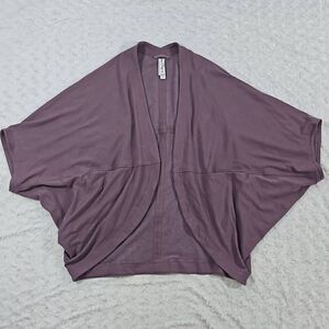 Athleta womens size medium oversize lilac purple Cocoon Wrap with pockets